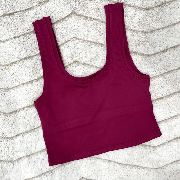 NWOT Terez TLC Crop Top in Black Raspberry - Picture 1 of 6